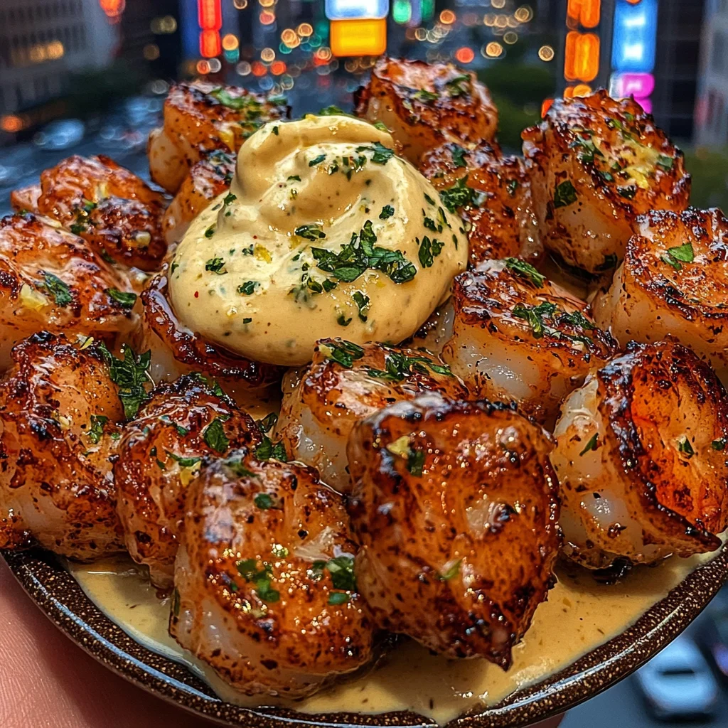 Garlic Shrimp Bites with Lemon Aioli