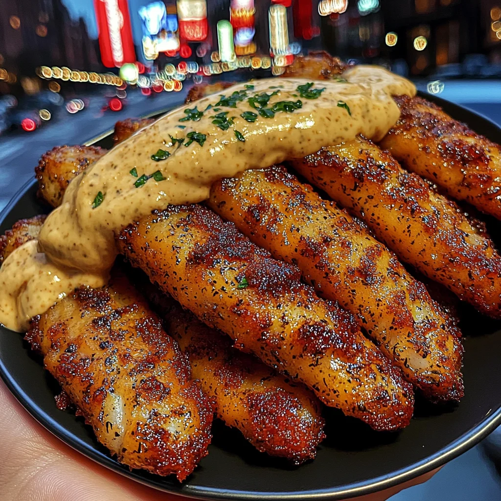 Herb Butter Fish Fingers with Sweet Sriracha Mayo