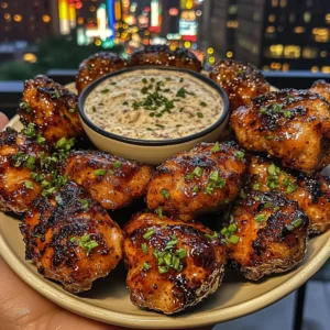 Honey Chili Chicken Bites with Cool Ranch Dip
