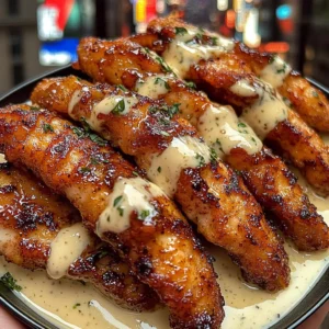 Honey Garlic Chicken Strips with Creamy Herb Ranch
