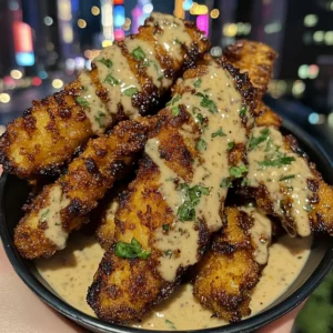 Honey Garlic Fish Strips with Citrus Ranch