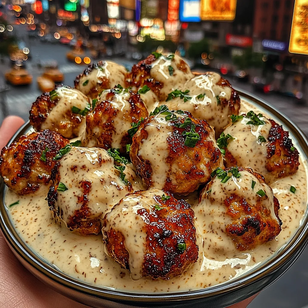 Honey Mustard Chicken Meatballs with Yogurt Sauce