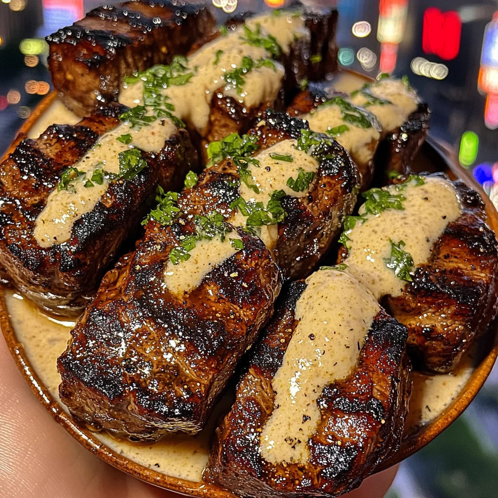 Lemon Butter Steak Bites with Buttermilk Ranch