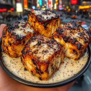 Lemon Chili Cod Cubes with Creamy Ranch