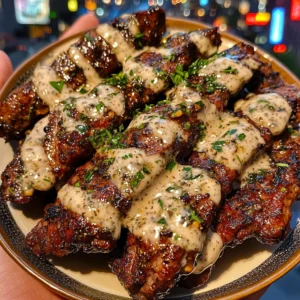 Lemon Herb Beef Strips with Tartar Ranch
