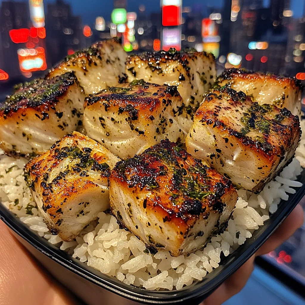 Lemon Herb Fish Cubes with Basmati Rice