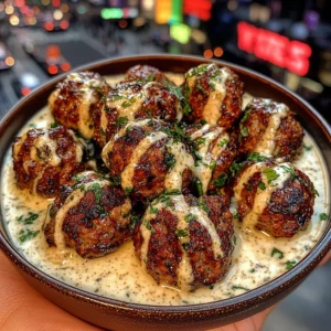 Lemon Herb Turkey Meatballs with Yogurt Sauce