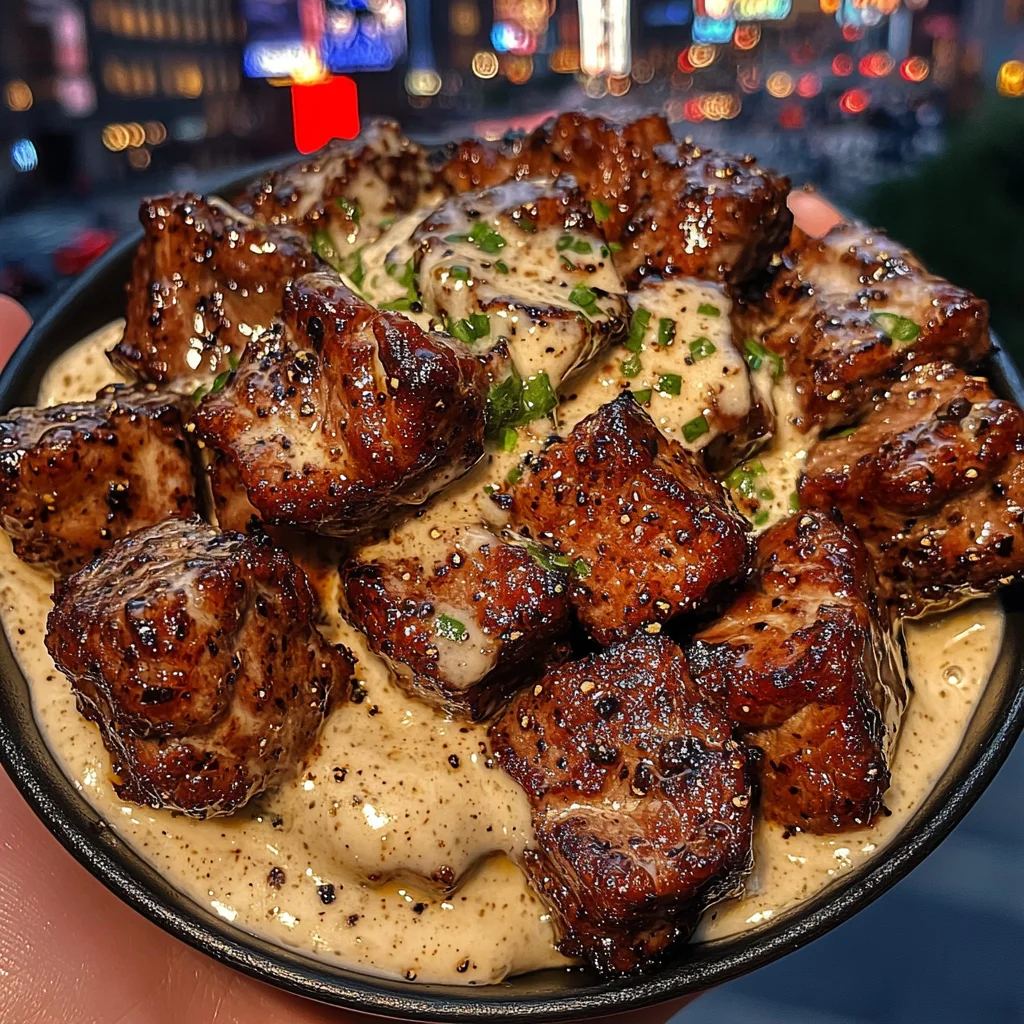 Lemon Pepper Beef Cubes with Creamy Garlic Mayo