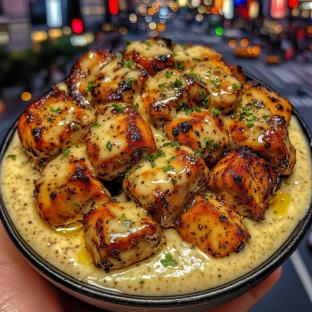 Lemon Pepper Chicken Cubes with Creamy Tartar