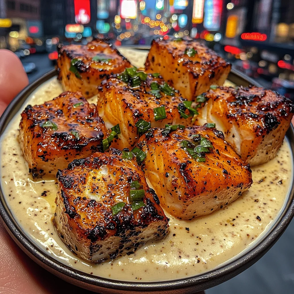 Lemon Pepper Fish Cubes with Buttermilk Cream