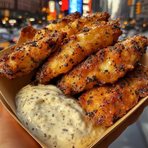 Lemon Pepper Fish Fingers with Cool Ranch Dip