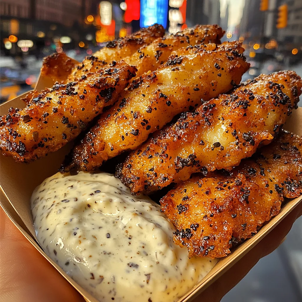 Lemon Pepper Fish Fingers with Cool Ranch Dip