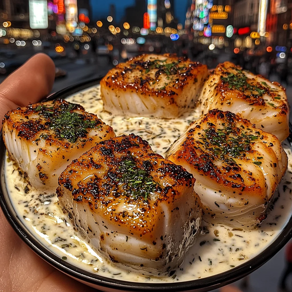 Mediterranean Cod Cubes with Herb Yogurt