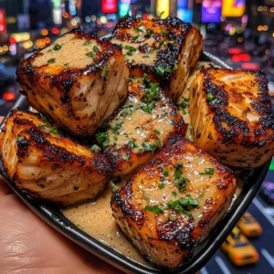 Mediterranean Fish Cubes with Lemon Tahini Sauce