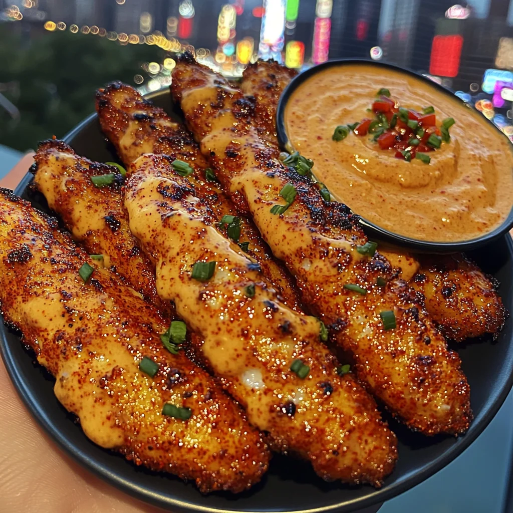 Smoky Paprika Fish Fingers with Roasted Red Pepper Dip