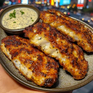 Spicy Cajun Fish Strips with Cooling Ranch Sauce