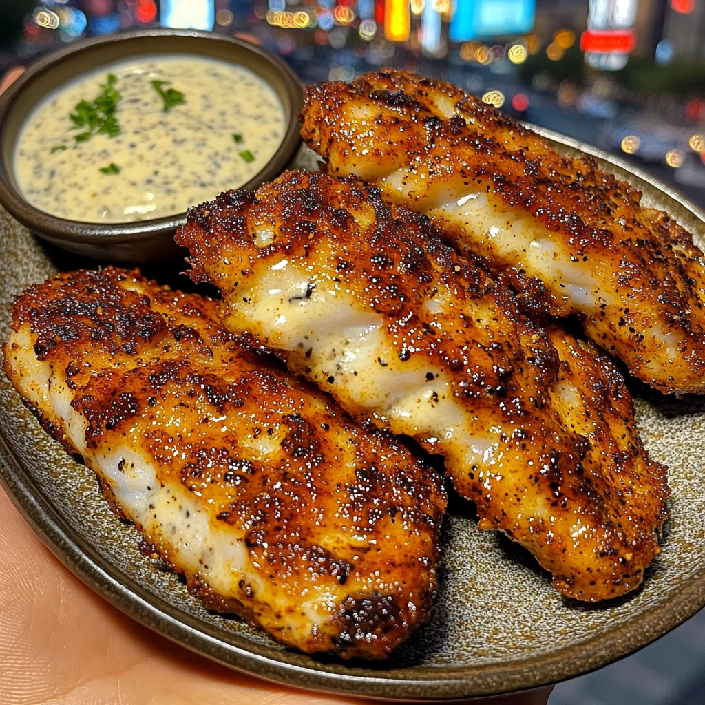 Spicy Cajun Fish Strips with Cooling Ranch Sauce - Lora Chef
