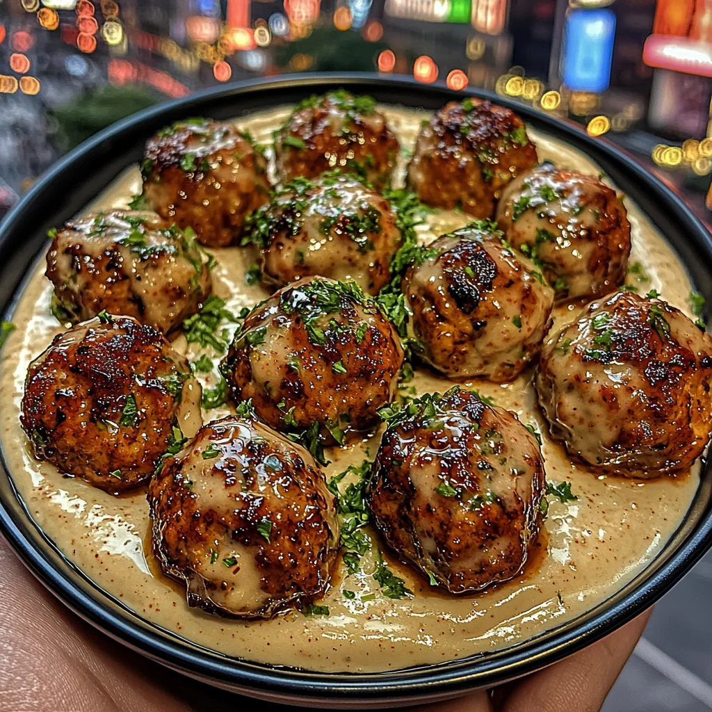Sweet Chili Chicken Meatballs with Lime Cream