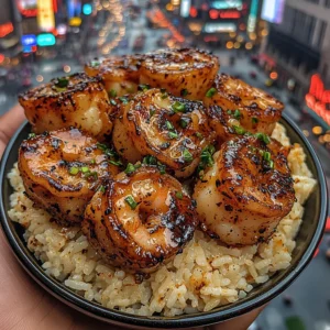 Sweet Chili Shrimp Cubes with Jasmine Rice