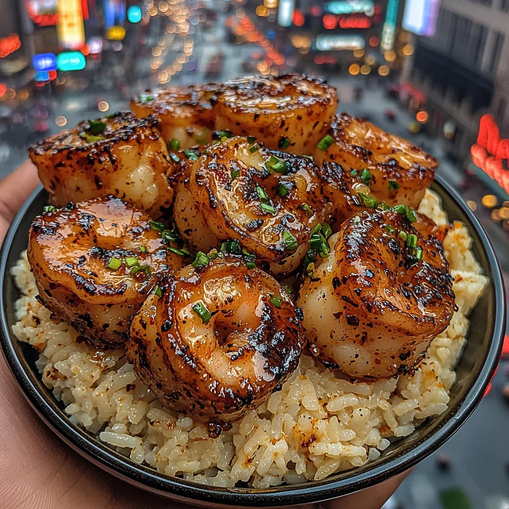 Sweet Chili Shrimp Cubes with Jasmine Rice