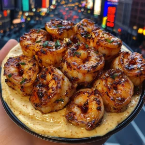 Sweet Chili Shrimp Cubes with Sesame Cream