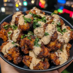 Sweet Honey Chicken Bites with Buttermilk Ranch