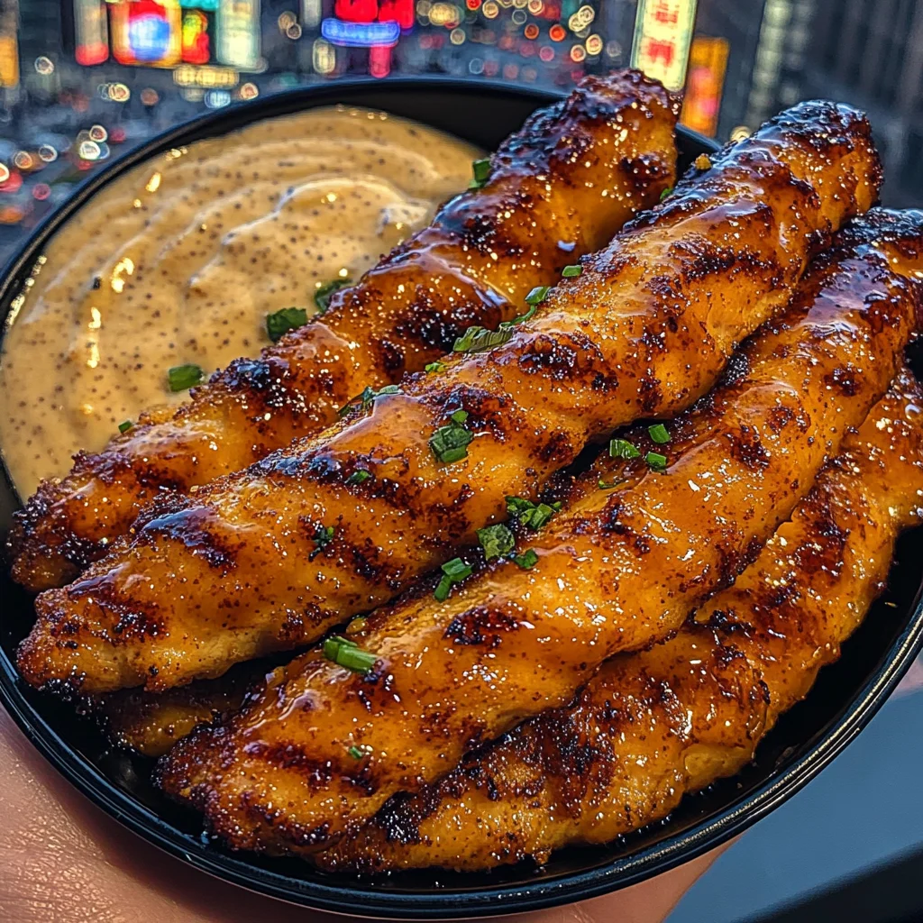 Sweet Sesame Chicken Strips with Ginger Dip
