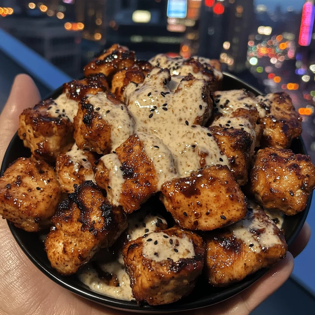 Teriyaki Chicken Bites with Sesame Cream Ranch