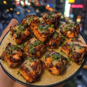 Teriyaki Salmon Bites with Sesame Lime Sauce