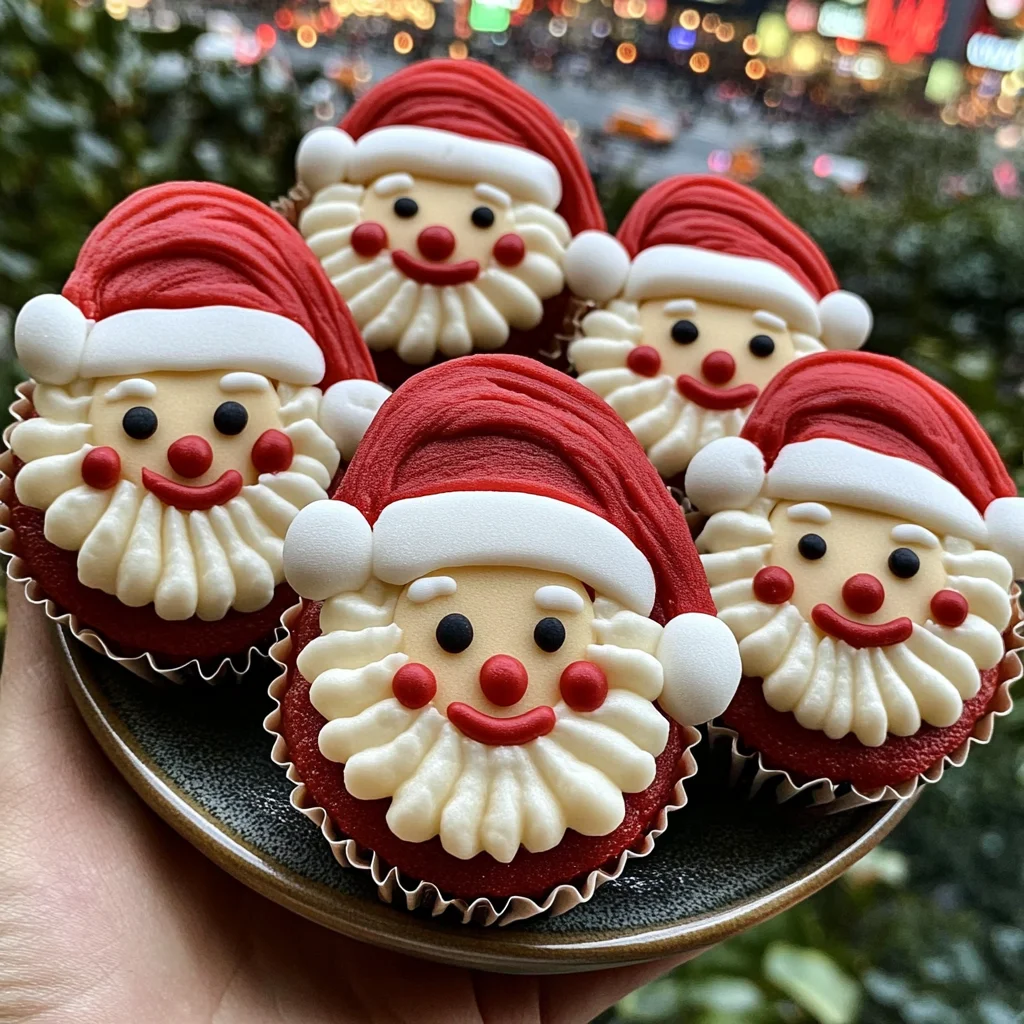 chritsmas Santa Face Cupcakes