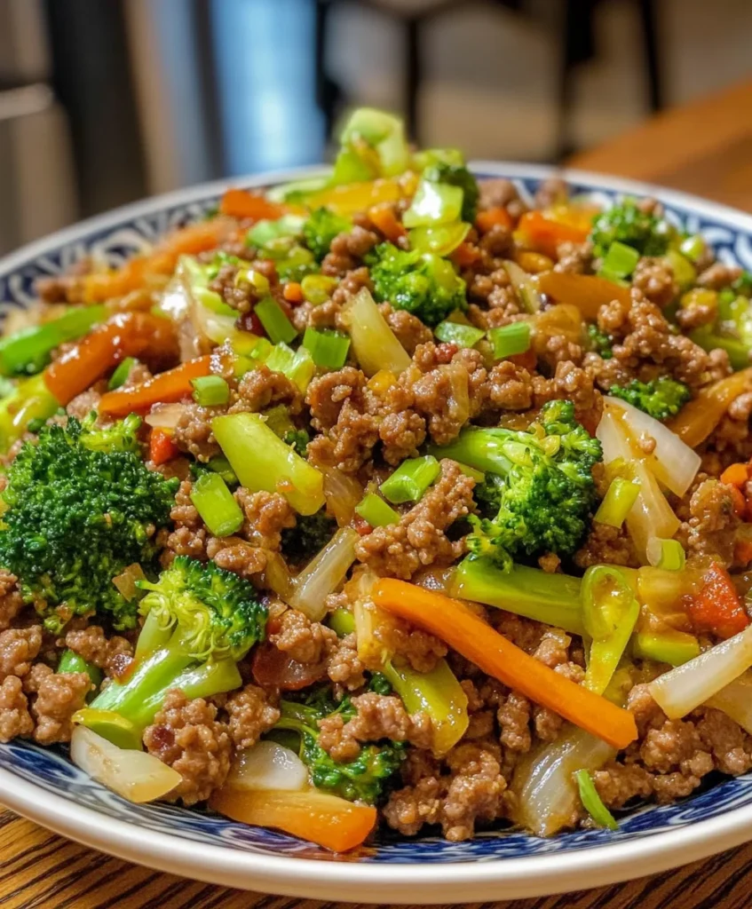 Asian-Inspired Ground Beef & Broccoli Skillet
