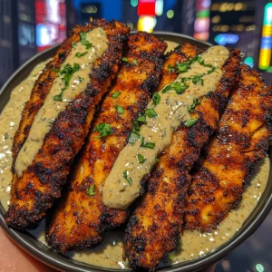 Blackened Fish Strips with Cooling Ranch