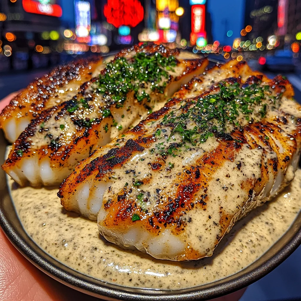 Butter Herb Cod Strips with Dijon Cream