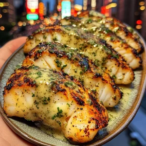 Butter Herb Cod Strips with Lemon Parsley Sauce