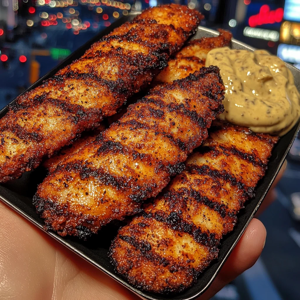 Crispy Blackened Fish Strips with Cajun Aioli