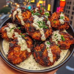 Crispy Cajun Chicken Bites with Creamy Ranch