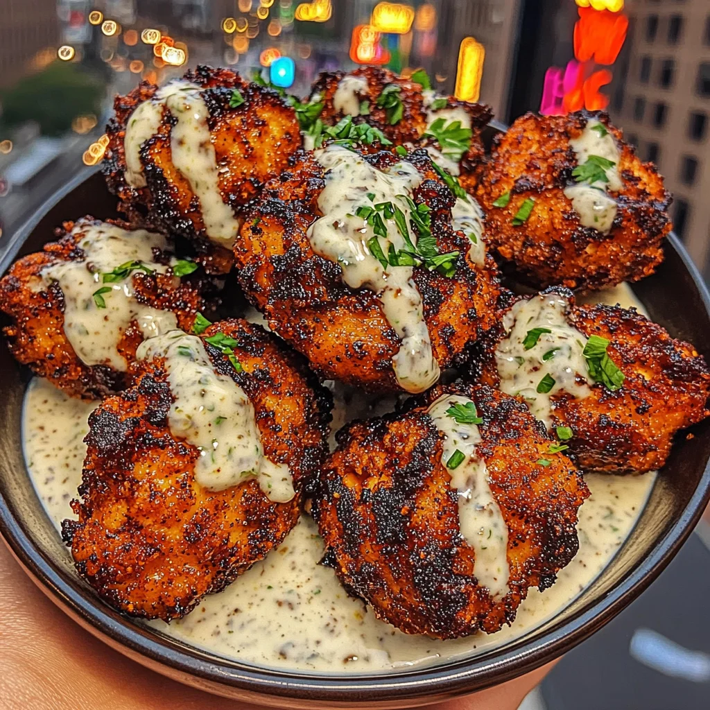 Crispy Cajun Chicken Bites with Creamy Ranch
