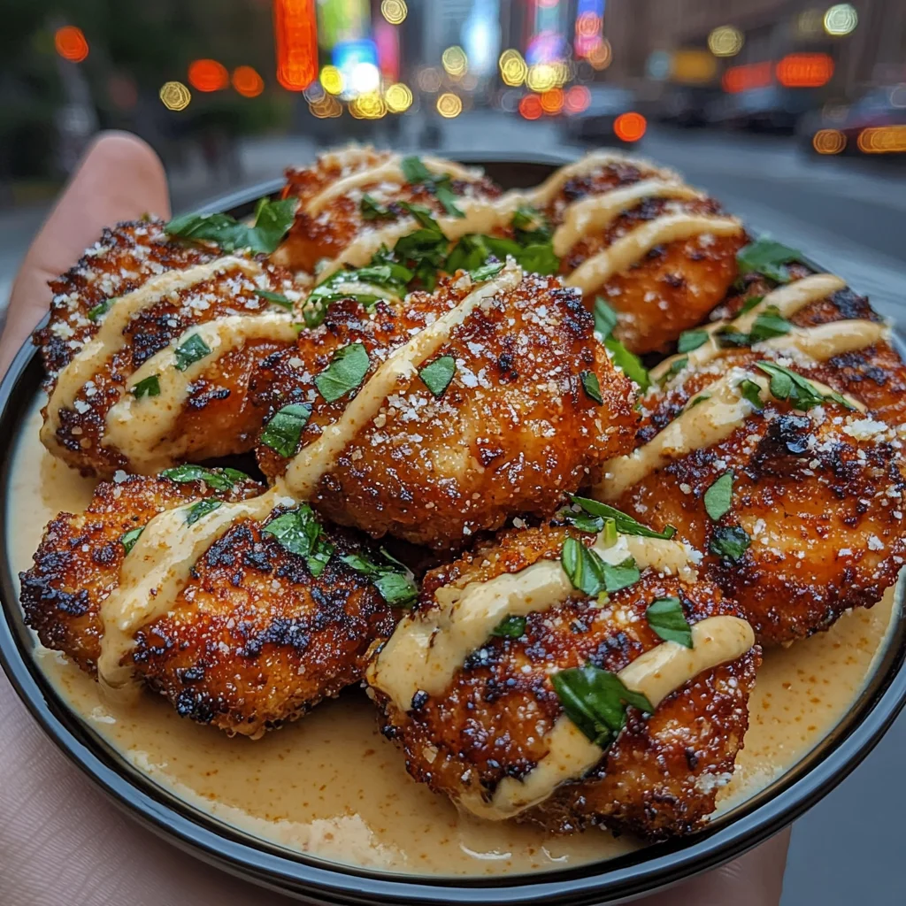 Crispy Parmesan Chicken Bites with Marinara