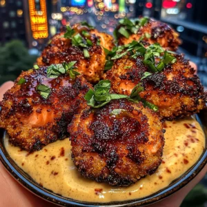 Crunchy Panko Salmon Bites with Sriracha Mayo