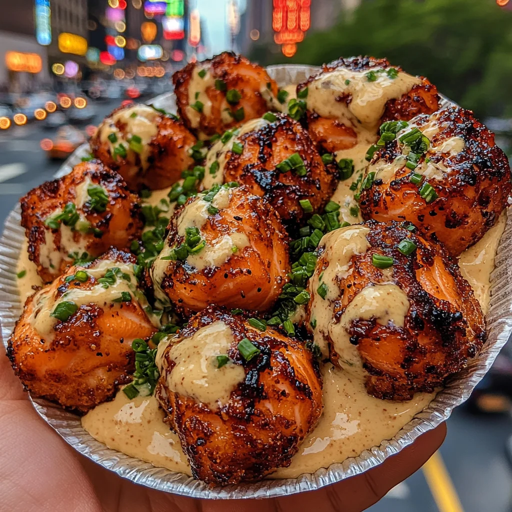 Crunchy Tempura Salmon Bites with Soy Mayo