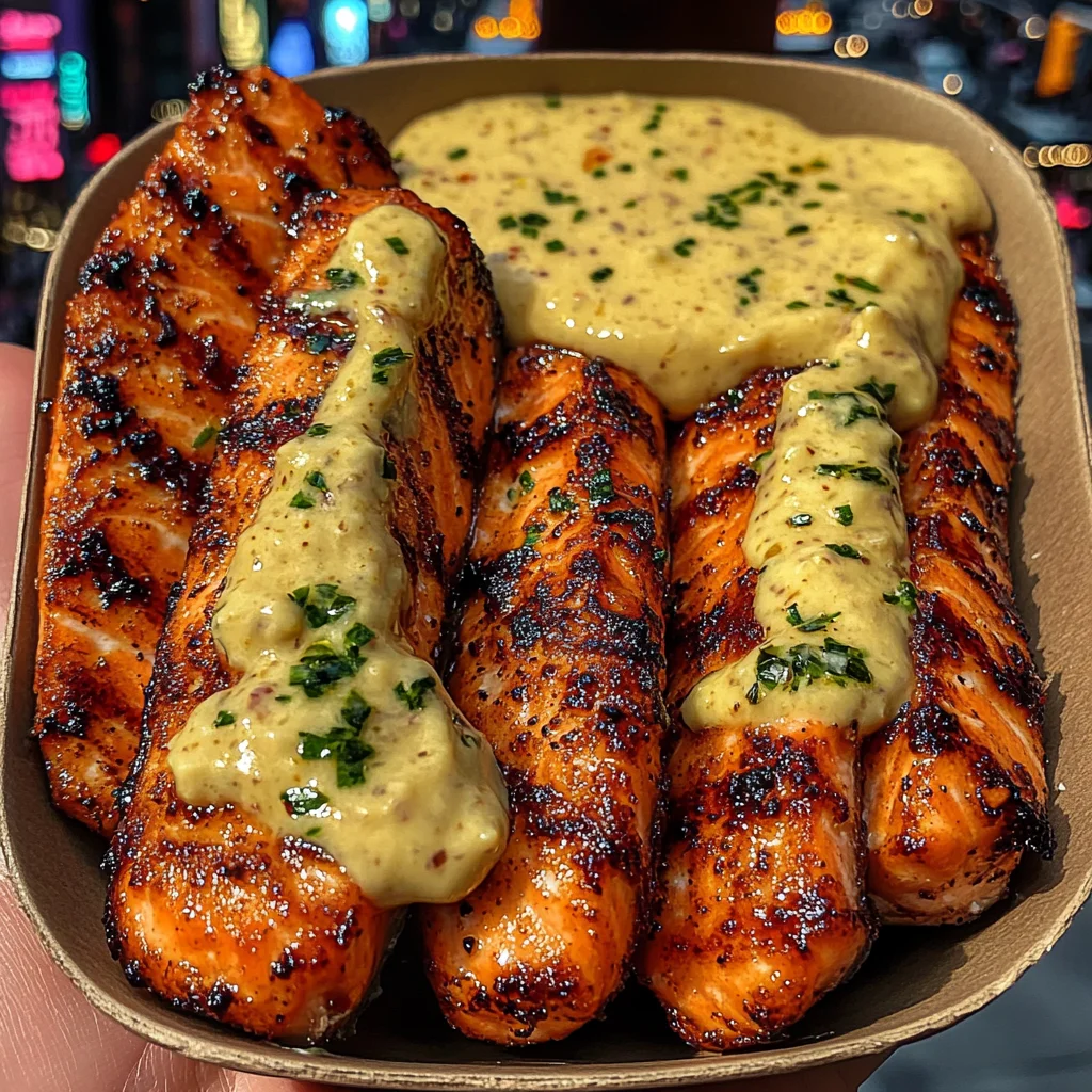 Garlic Butter Salmon Strips with Lemon Aioli