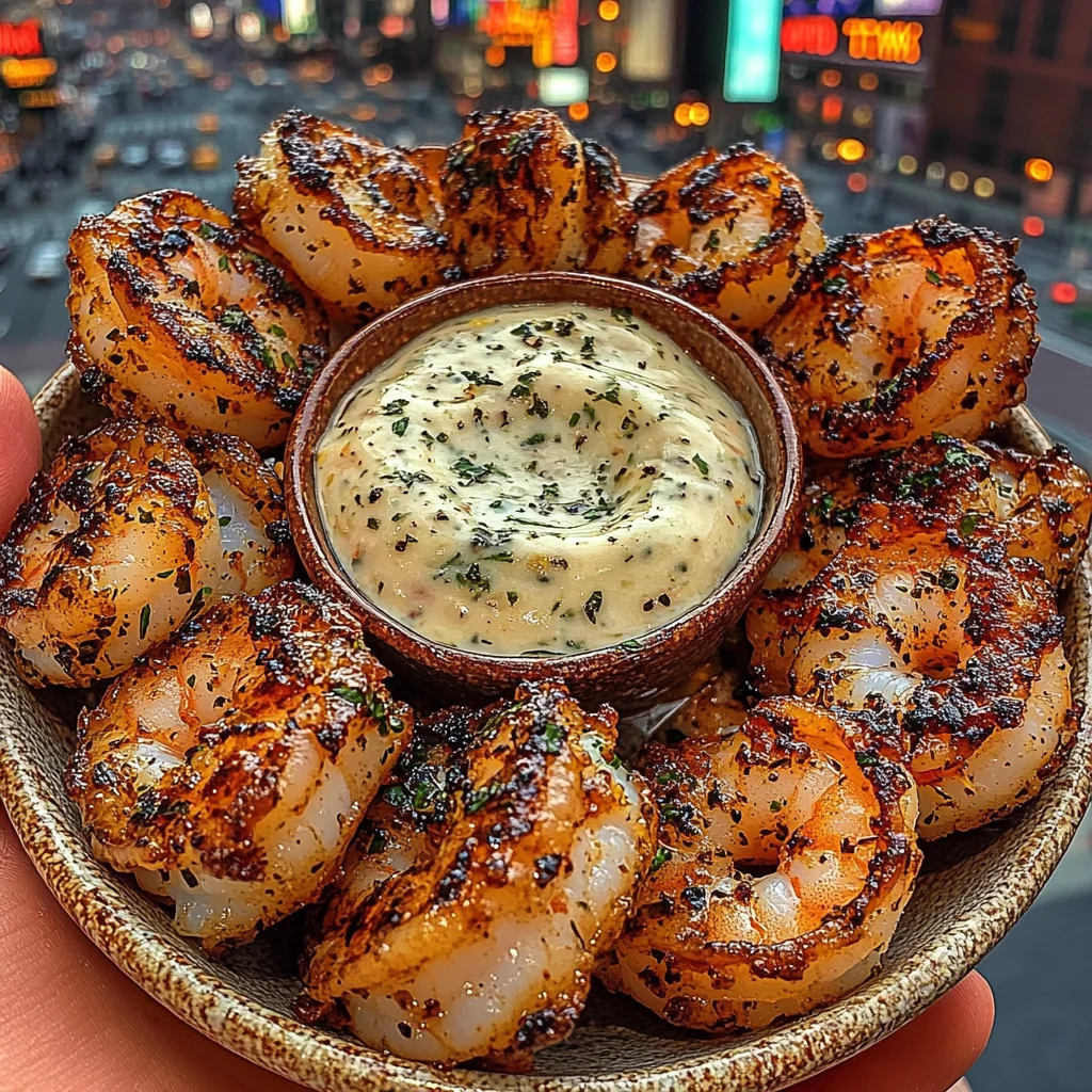 Garlic Butter Shrimp Bites with Lemon Herb Dip