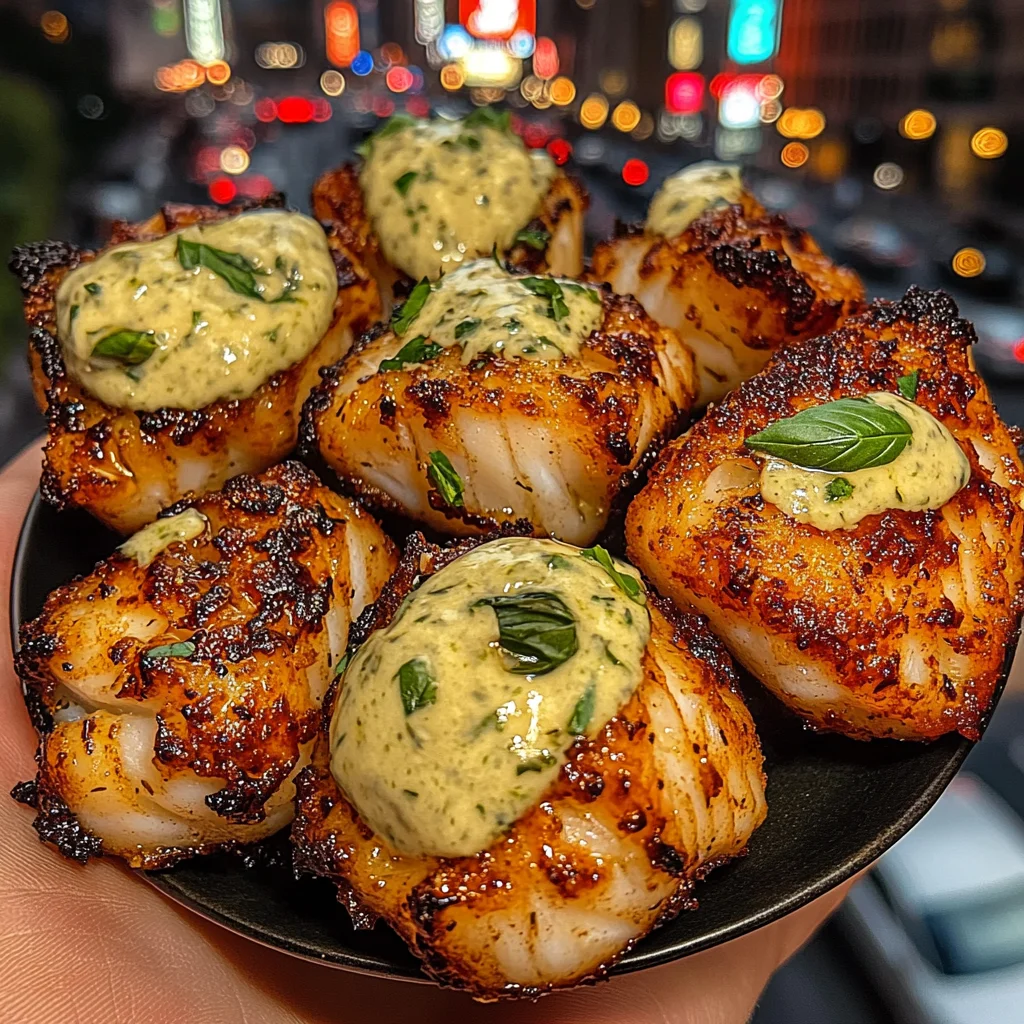 Garlic Parmesan Cod Bites with Basil Aioli