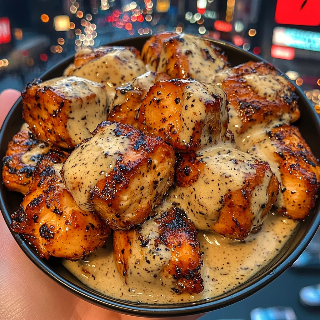 Honey Garlic Chicken Cubes with Creamy Mustard