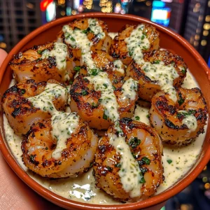 Honey Lime Shrimp Bites with Yogurt Herb Sauce