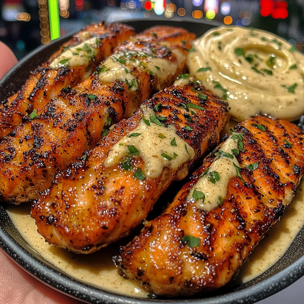 Lemon Pepper Salmon Strips with Garlic Aioli