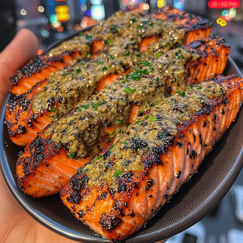 Mediterranean Salmon Strips with Olive Tapenade