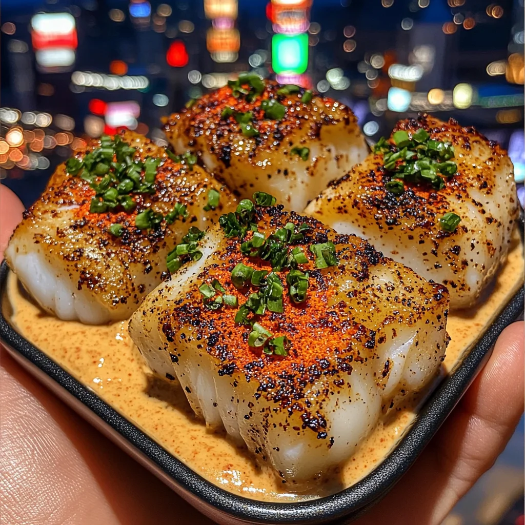 Smoked Garlic Cod Cubes with Paprika Aioli