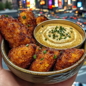 Spiced Cornmeal Fish Bites with Cajun Dip