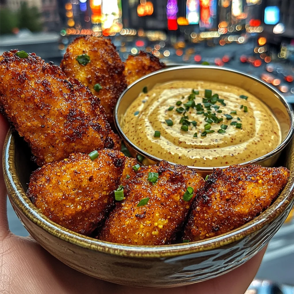 Spiced Cornmeal Fish Bites with Cajun Dip